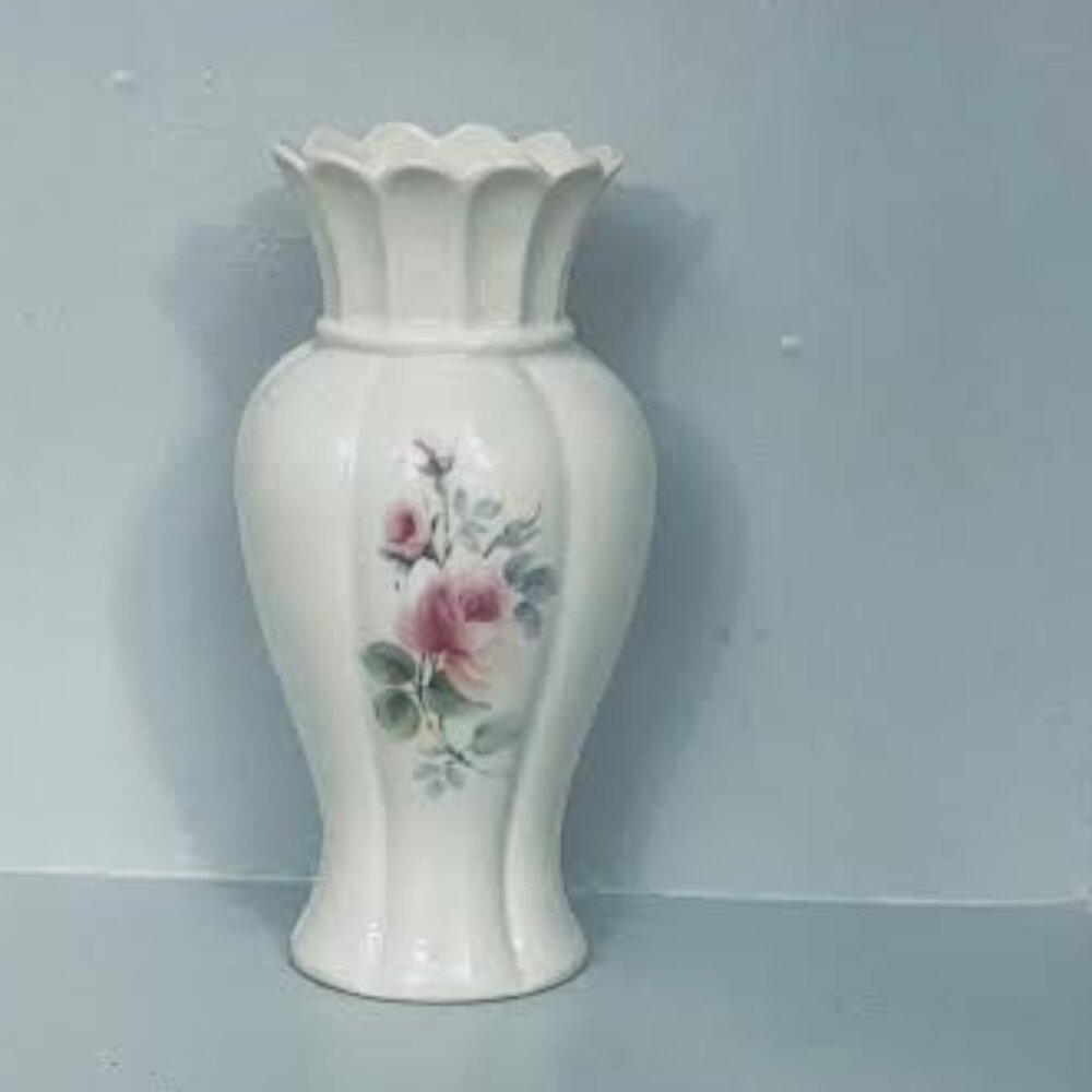 Vintage Donegal Parian China Rose Lifford Vase Home Decor Made in Ireland